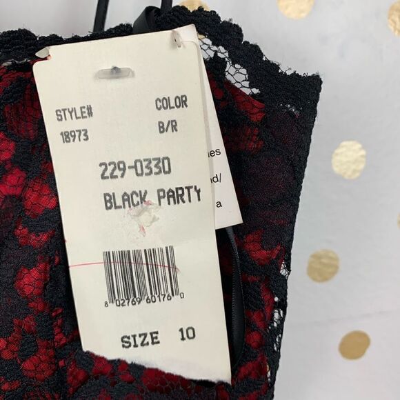 BETSY & Adam Lace A Line Cocktail Party Dress 10 - Picture 4 of 7